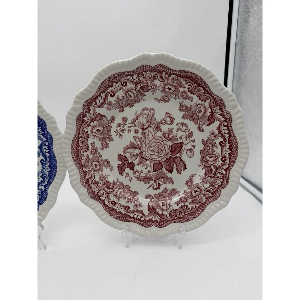 Spode Porcelain Archive / Blue Room Collection British Flowers 10.5” Plates 2